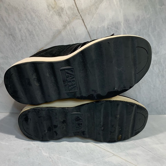 Zara black zebra print platform sneaker size 40|9 - Picture 7 of 7
